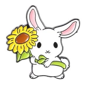 🌻 Sunflower Bunny Pin